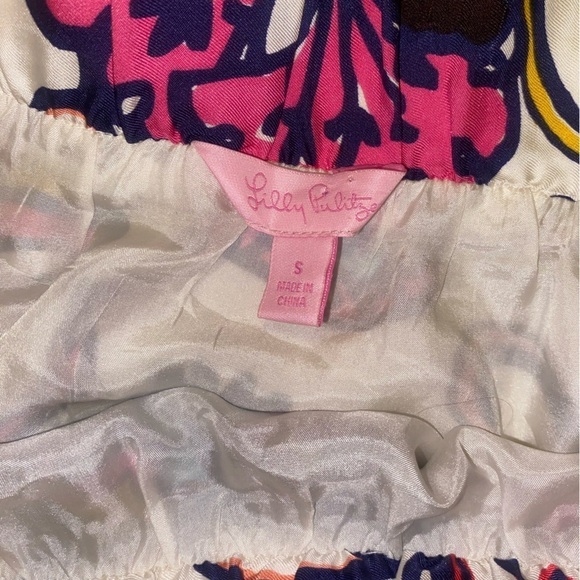 NWOT Lilly Pulitzer Coby Paisley Multicolored Print 100% Silk Skirt Size Small - Picture 6 of 9